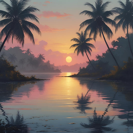 Sunset Lagoon Stillness